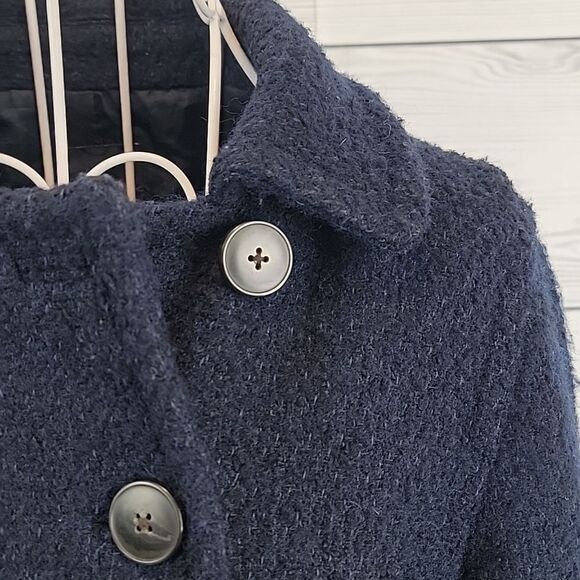 Gap wool blend double-breasted peacoat in blue Women's Size S - Picture 4 of 14